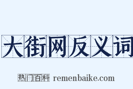 大街网反义词是什么意思的图片